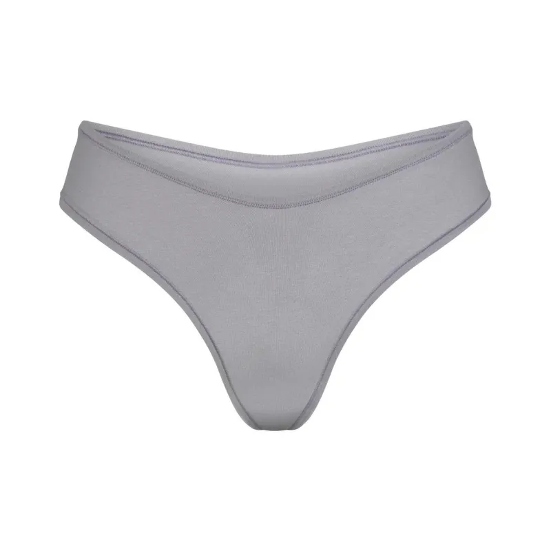 SKIMS COTTON JERSEY DIPPED THONG Underpants Women's 1 Pack Pacific-0