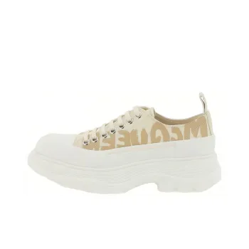 Alexander McQueen Tread Slick Low Lace Up Beige Women's
