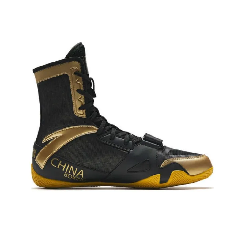 Anta Cushioning, Wear Resistant High Top Training Shoes Men's Black Gold-1