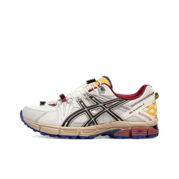 Asics Gel Kahana 8 Low Top Casual City Commute Running Shoes Men's White Black Red