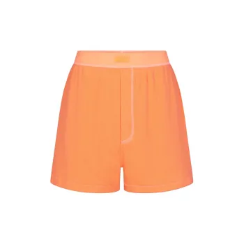 SKIMS COTTON RIB LOOSE BOXER Boxer Shorts Women's 1 Pack APRICOT/Apricot