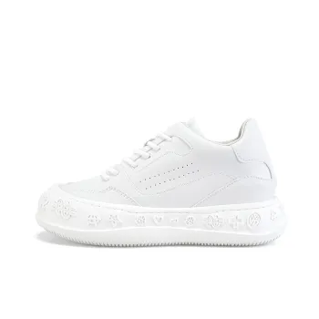 IiJin Slip Resistant Cushioning Height Increasing Low Top Skateboard Shoes Women's