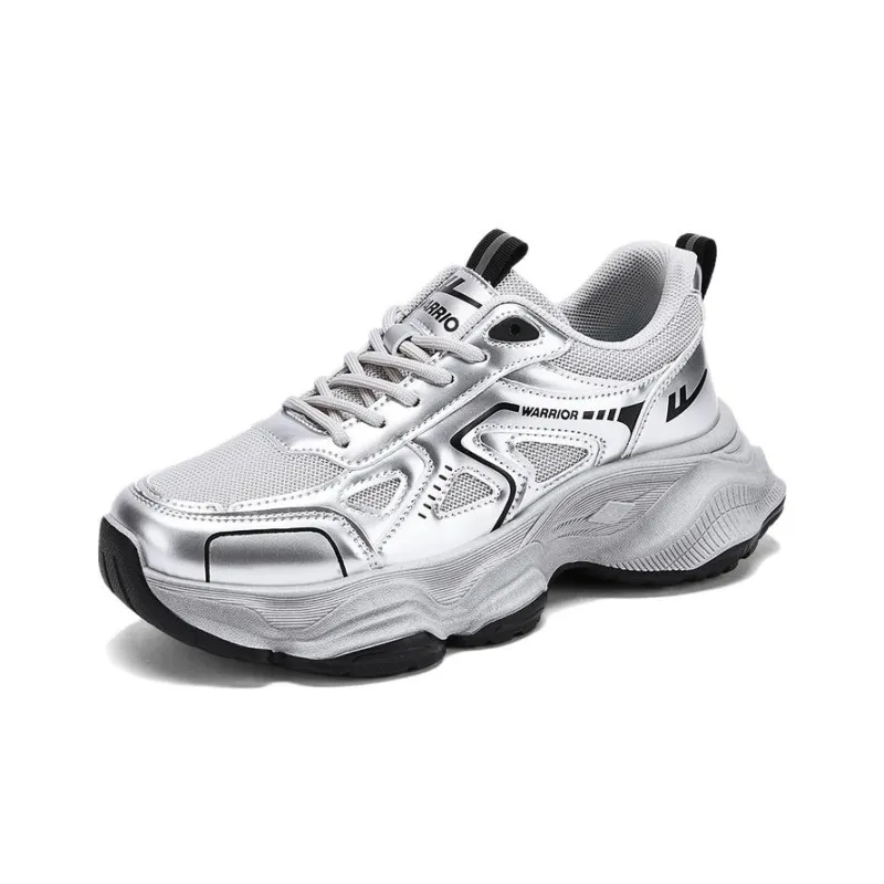Warrior Vintage Classic Comfortable Versatile Platform Height Increasing Low-Top Chunky Sneakers Women's-1