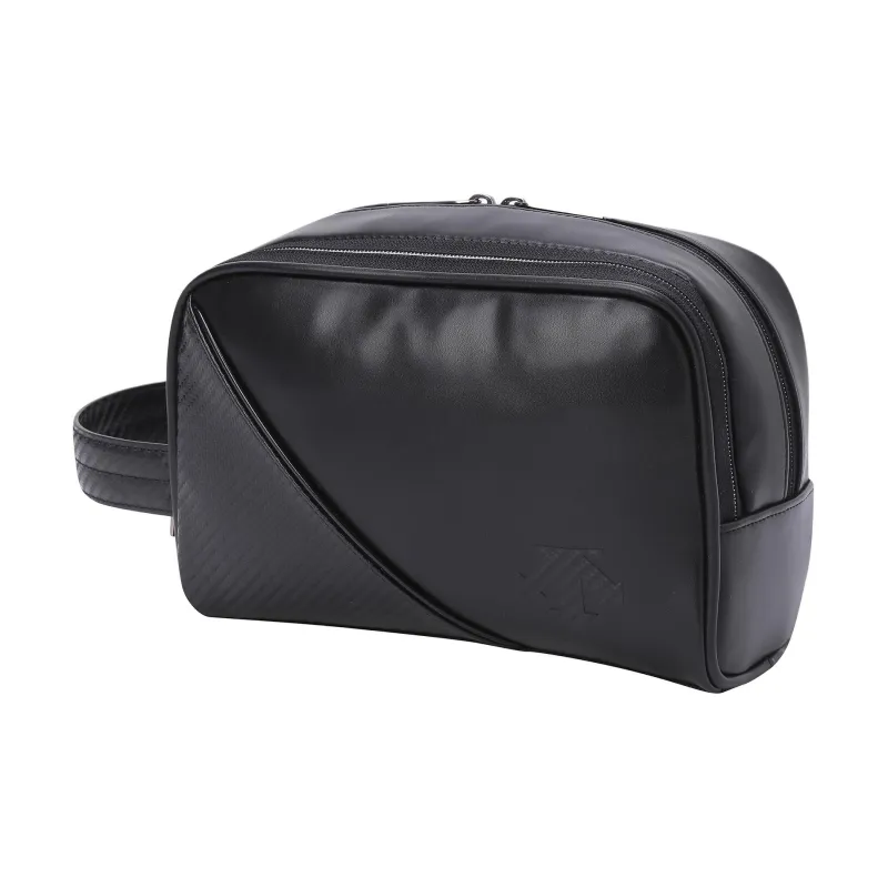 DESCENTE Polyester, Synthetic Leather Handbag Unisex Black-1