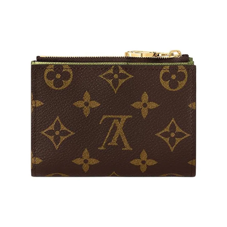 LOUIS VUITTON Monogram Coated Canvas Wallet Women's Light Green-2