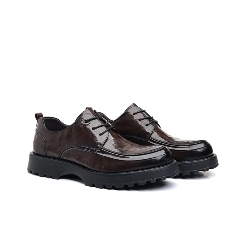 YEDANI Dress Shoes Men Low Top Black/Brown-7