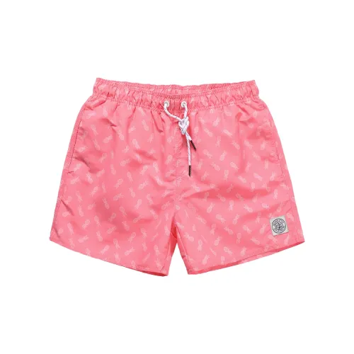 GAILANG Beach Shorts Men Pink Pineapple