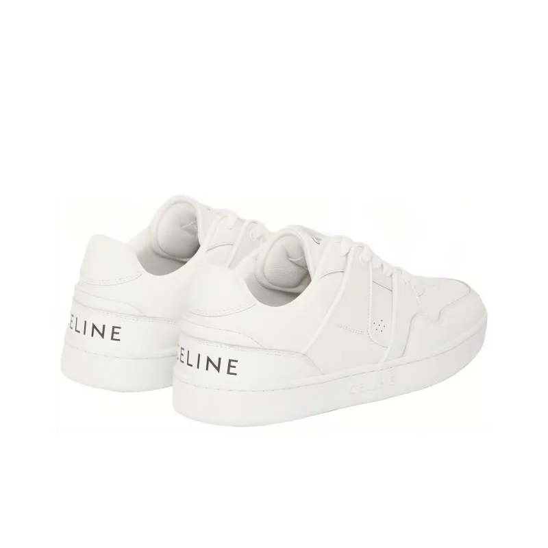CELINE Low Top Skateboard Shoes Women's White-3