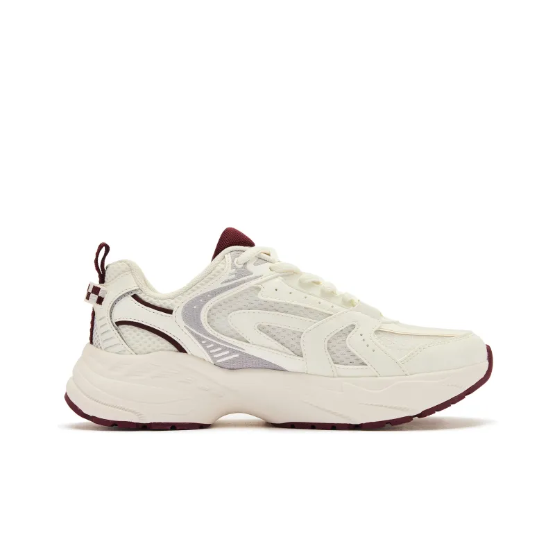 QIAODAN Kaiyuan Breathable And Lightweight Low Top Casual Shoes Women's Beige Red-1