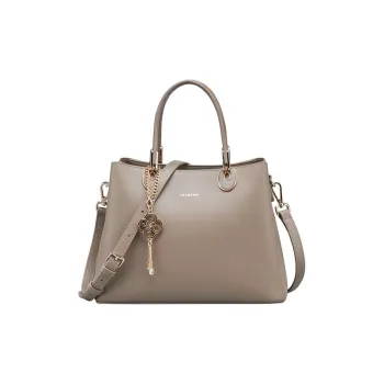 YEARCON Synthetic Leather Shoulder Bag, Crossbody Bag, Handbag Large Size Women's Gray