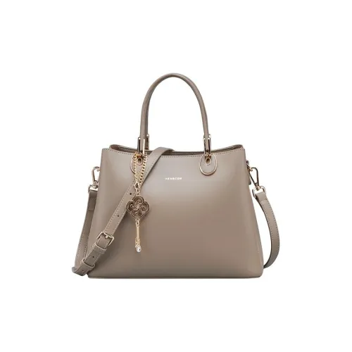YEARCON Synthetic Leather Shoulder Bag, Crossbody Bag, Handbag Large Size Women's Gray