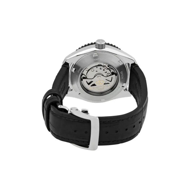 ORIENT STAR Automatic Mechanical Movement Genuine Leather Strap Watch Men's Watches Blue Dial-1