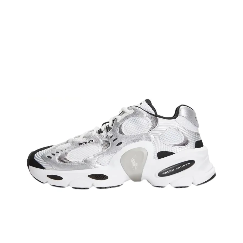 Polo Ralph Lauren Low Top Casual Shoes Men's Silver White-0