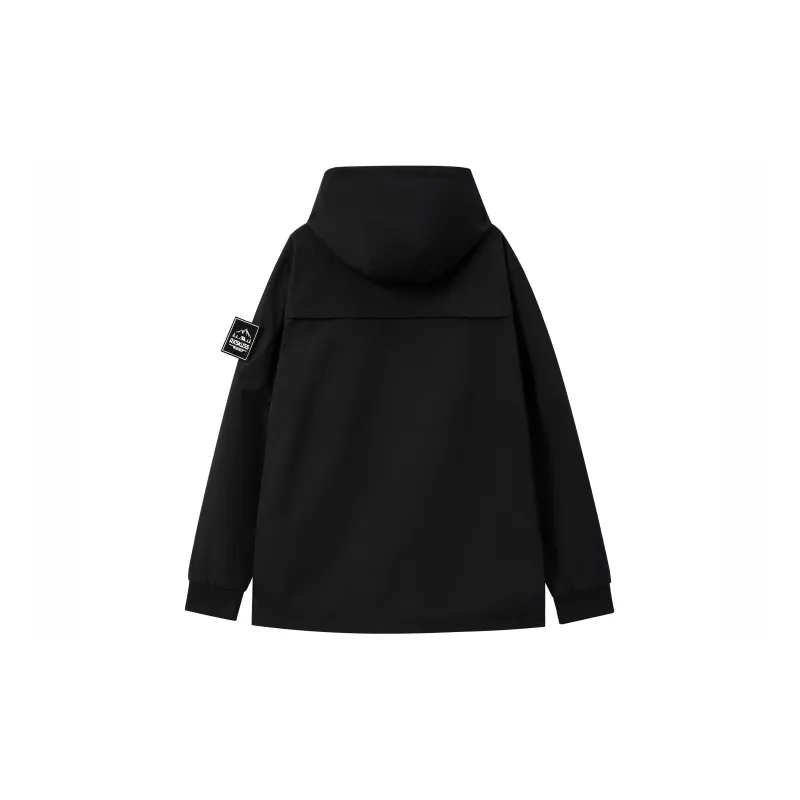 A.X.S.K Trench Coat Unisex Black-12