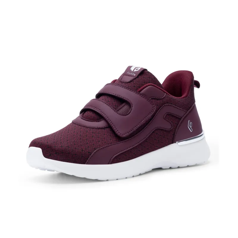Fitville Casual Shoes Women's Low Top Black, Deep Red, Gray White-21