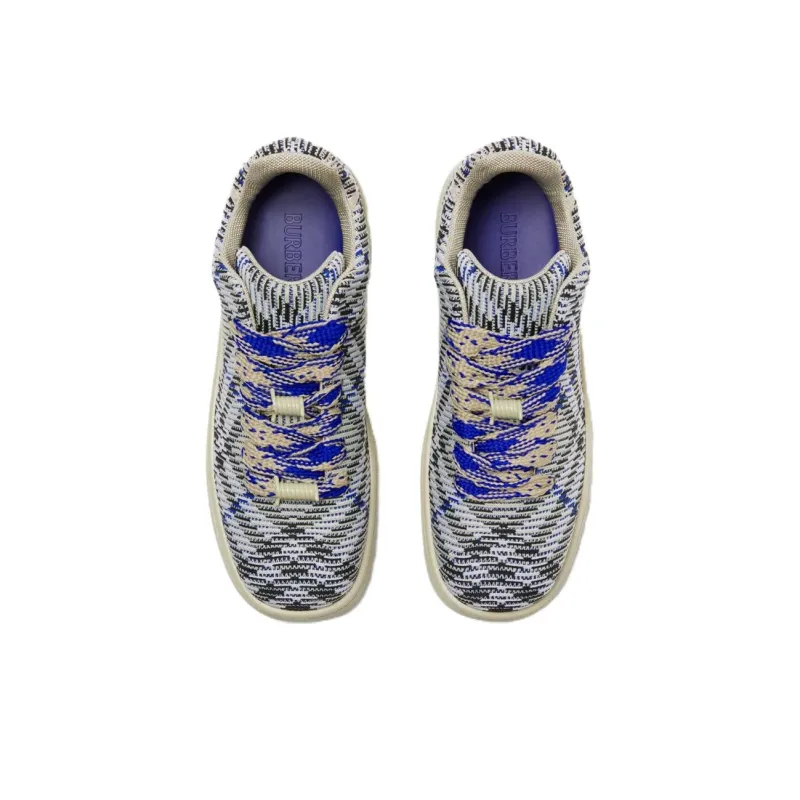 Burberry Check Knit Box Sneaker 'Lichen'-3