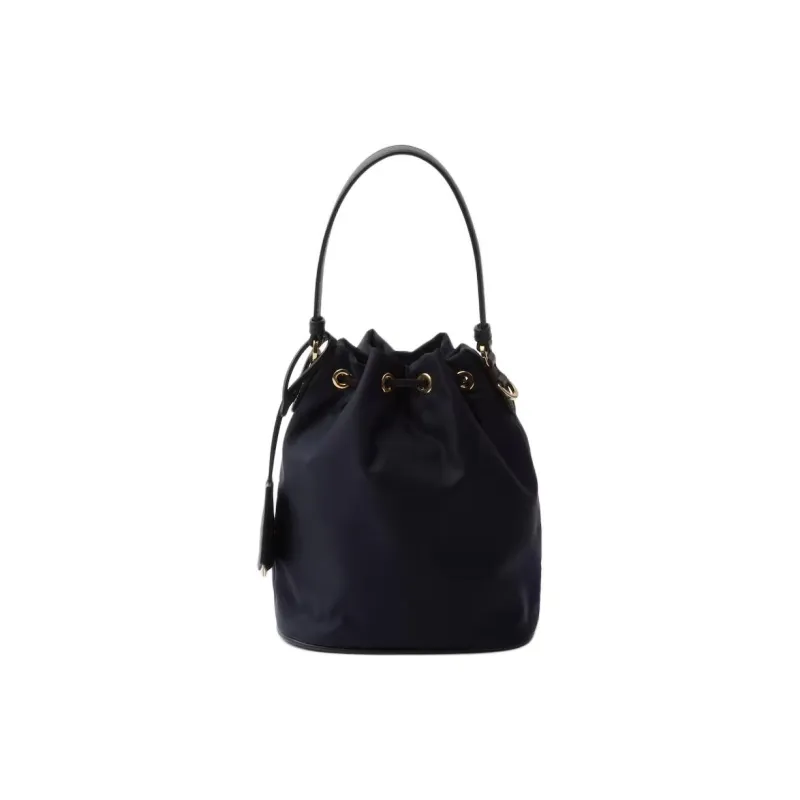 PRADA Re-EditionRe-Nylon Fabric With Leather Bucket Bags Shoulder Bag Crossbody Bag Handbag Mini Women's Blue-2