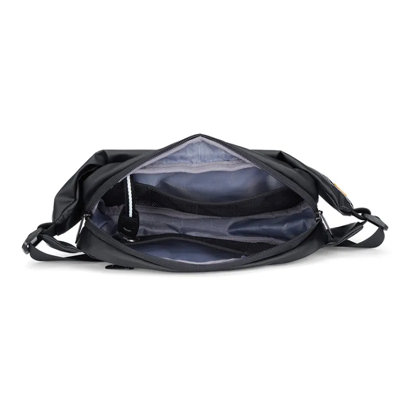 BISON DENIM Oxford Fabric Bag Black Casual Shoulder Bag Crossbody Bag Fashion Small Bag Men's Bag Men's-3