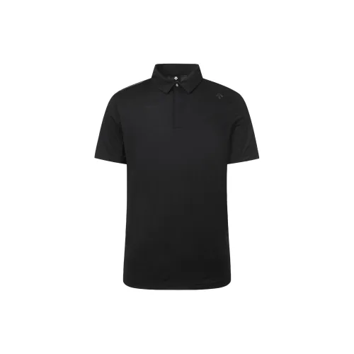 DESCENTE GOLF Polo Shirts Men Black