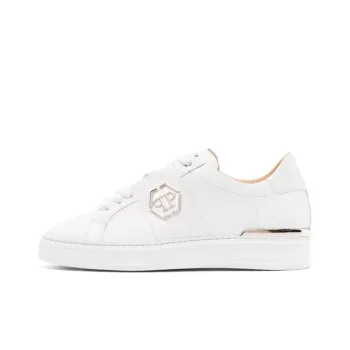 PHILIPP PLEIN Logo plaque Pebbled Leather Sneakers