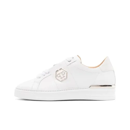 PHILIPP PLEIN Logo-plaque Pebbled Leather Sneakers