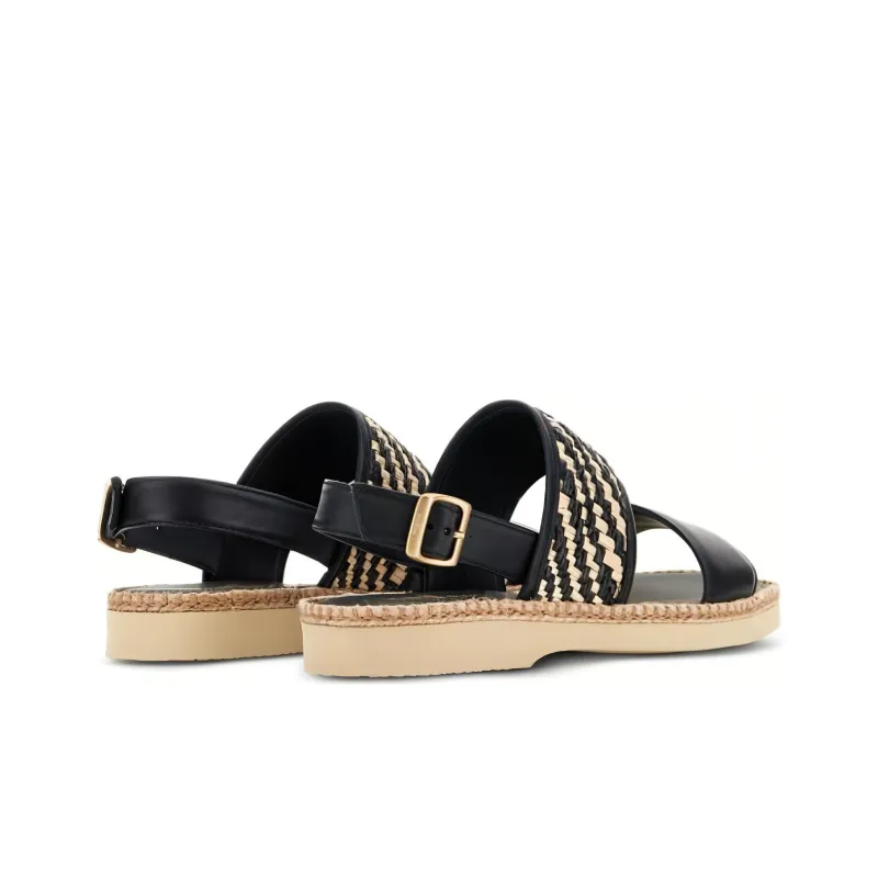 HOGAN H660 Double-Strap Woven Sandals Women's-3