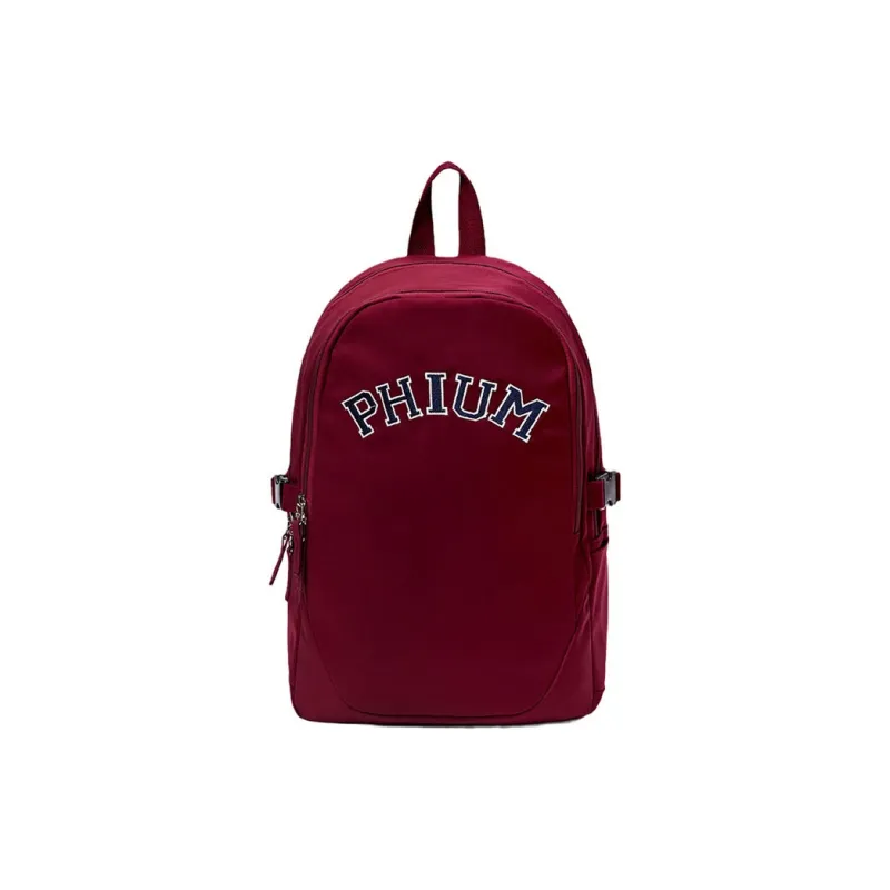 POY Nylon Fabric University Student & High School Student Backpack For Men & Women's Regular Unisex Burgundy-1