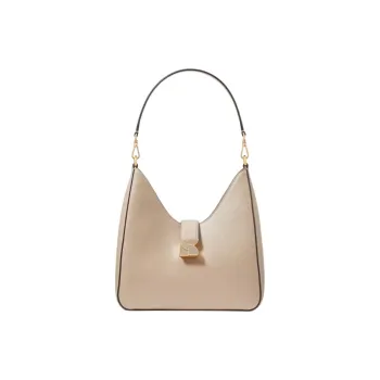 Kate Spade Leather Hobo Bag Shoulder Bag Crossbody Bag Handbag Women's Taupe