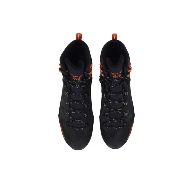 KOLON SPORT Slip Resistant High Top Outdoor Shoes Unisex Black Orange-3