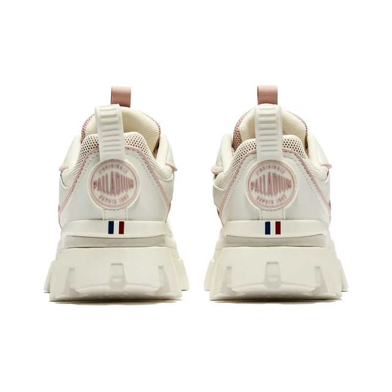 Palladium Anti Slip And Wear Resistant Height Increasing Low Top Chunky Sneakers Women's Pink White-4