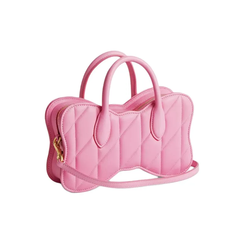COACH Sheepskin Bowknot Bag, Shoulder Bag, Crossbody Bag, Handbag Medium Size Women's Bright Pink-1