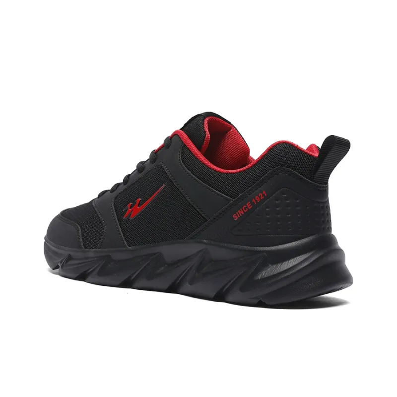 Binary Low Top Running Shoes Men's Black Red-3