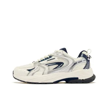 QIAODAN Kaiyuan 1.0 Lightweight And Breathable Low Top Casual Shoes Men's Ivory Graphite Blue