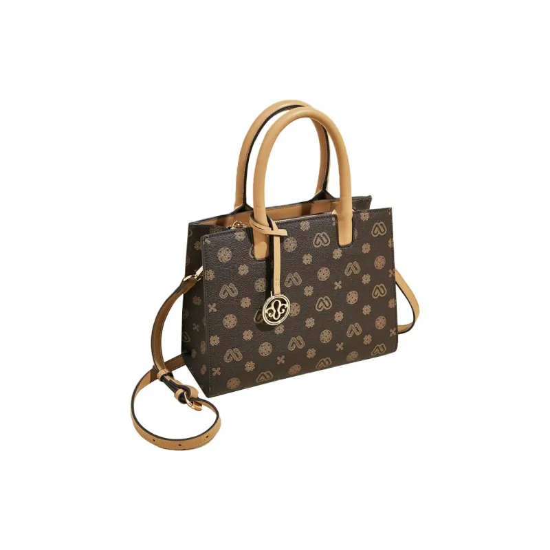 Old Man's Head Synthetic Leather Crossbody Bag Handbag Shoulder Bag Regular Women's Coffee-4
