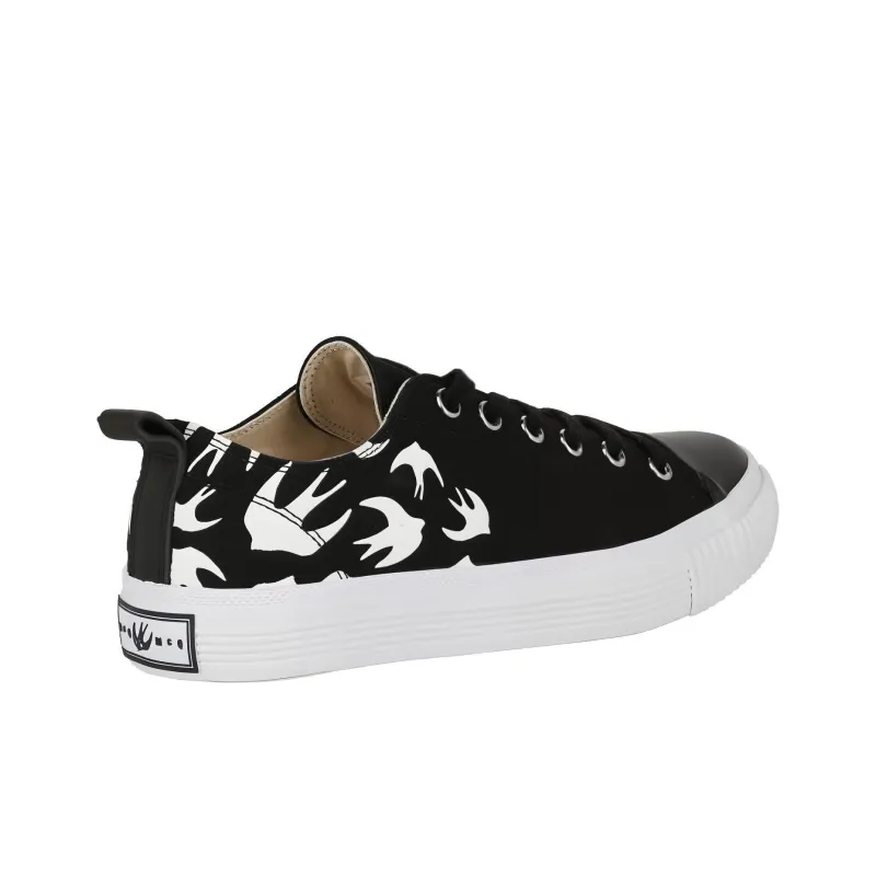 Alexander McQueen Swallows Low-Top Sneaker Black White Women's-3