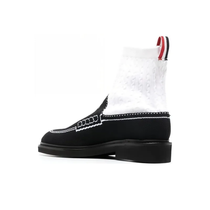 THOM BROWNE Tassel Loafer Sock Boots-4