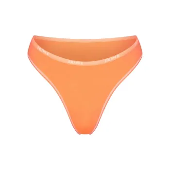 SKIMS COTTON LOGO HIGH LEG BIKINI Underpants Women's 1 Pack APRICOT/Apricot
