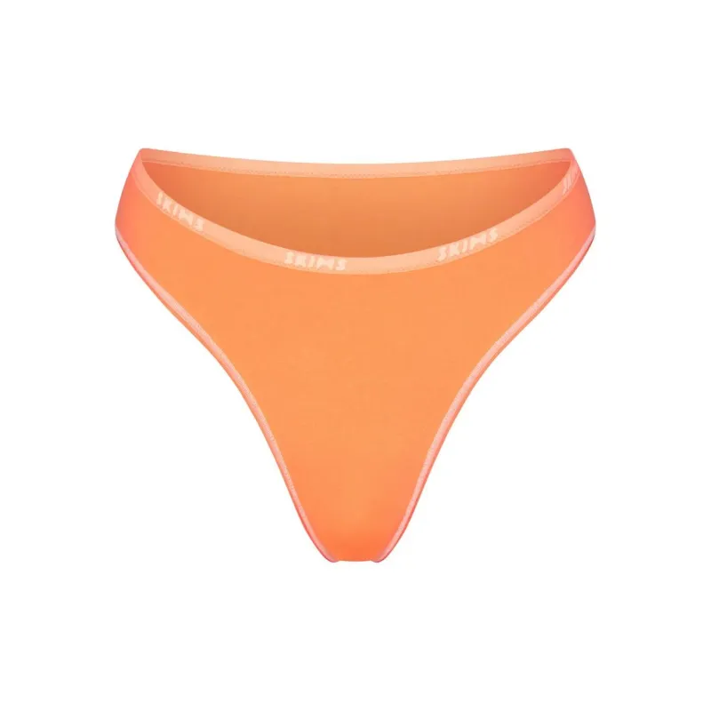SKIMS COTTON LOGO HIGH LEG BIKINI Underpants Women's 1 Pack APRICOT/Apricot-0