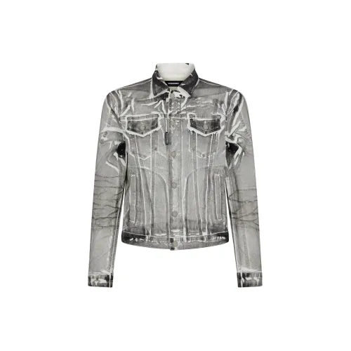 DSQUARED 2 Denim Jackets Men Cool Gray