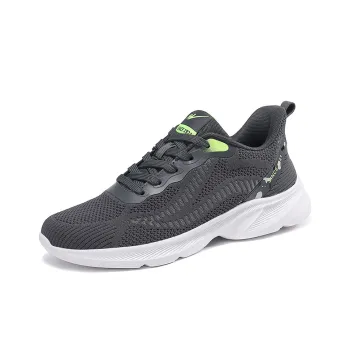 Binary Cushioning Anti-Slip Wear-Resistant Breathable Lightweight Rebound Low-Top Running Shoes Men's Dark Gray