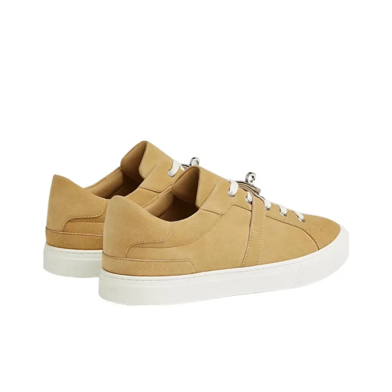 HERMES Day Wear-Resistant Low-Top Skateboard Shoes Men's Deep Yellow-1