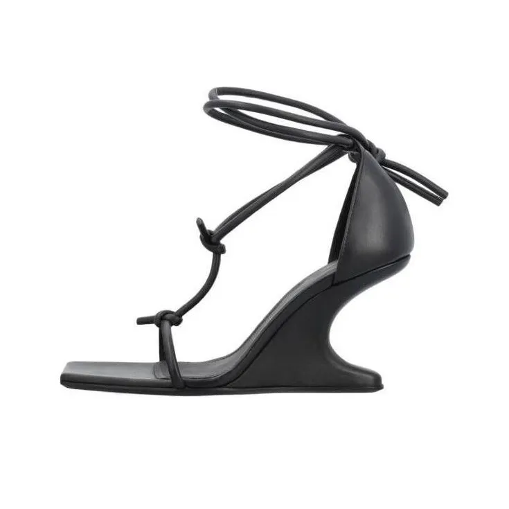 RICK OWENS 110mm Lido Cantilever 8 T Leather Sandals-0