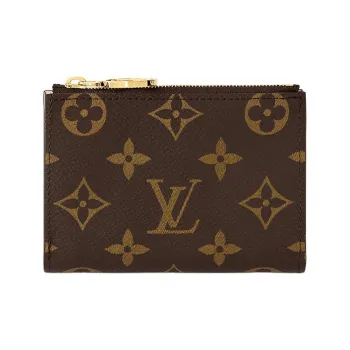 LOUIS VUITTON Monogram Coated Canvas Wallet Women's Light Green
