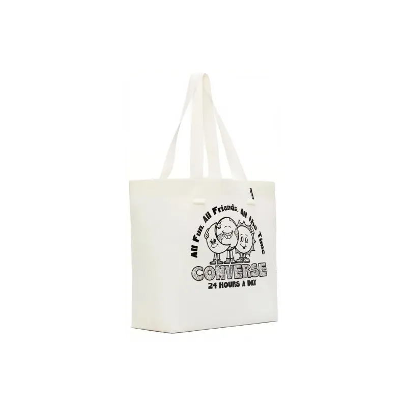 Converse Polyester Tote Bag, Shopping Bag, Shoulder Bag, Handbag Regular Unisex Ecru-1