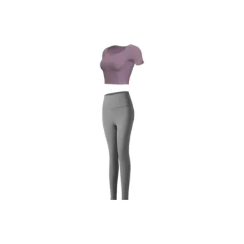 SINGLELADY Yoga Sets Running Fitness Home Workout Unisex Gray Purple Black Pink Yellow