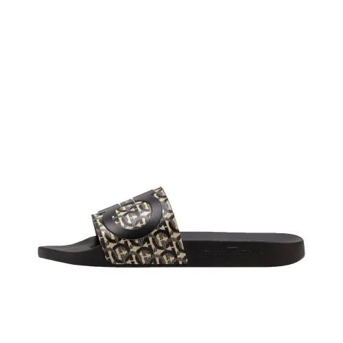 FERRAGAMO Gancini Logo-print Slides