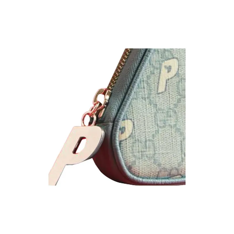 GUCCI PALACE Collaboration Canvas Coin Purse Women's Light Blue-2