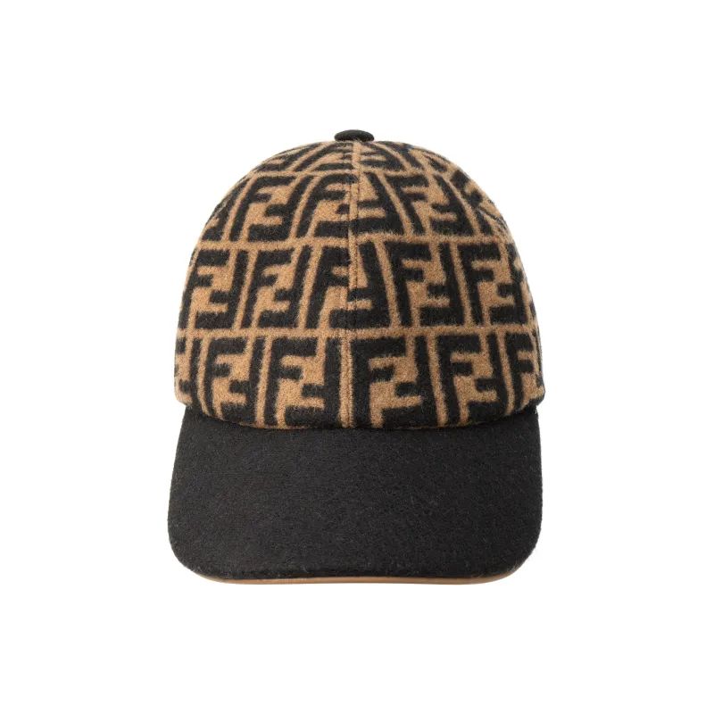 FENDI FF pattern Jacquard Wool Cap-1