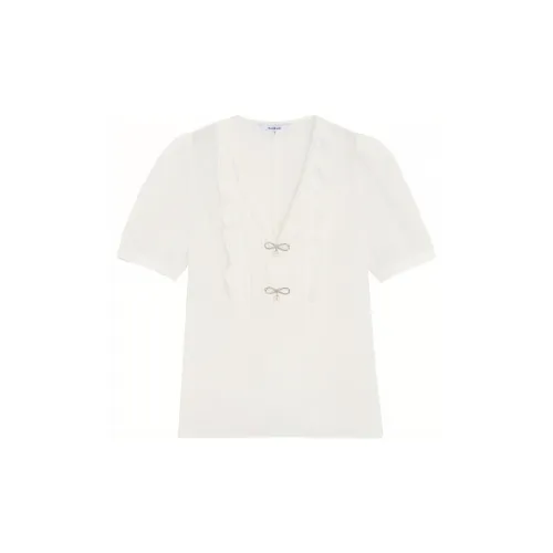 Bebe Chiffon Shirts Women's White