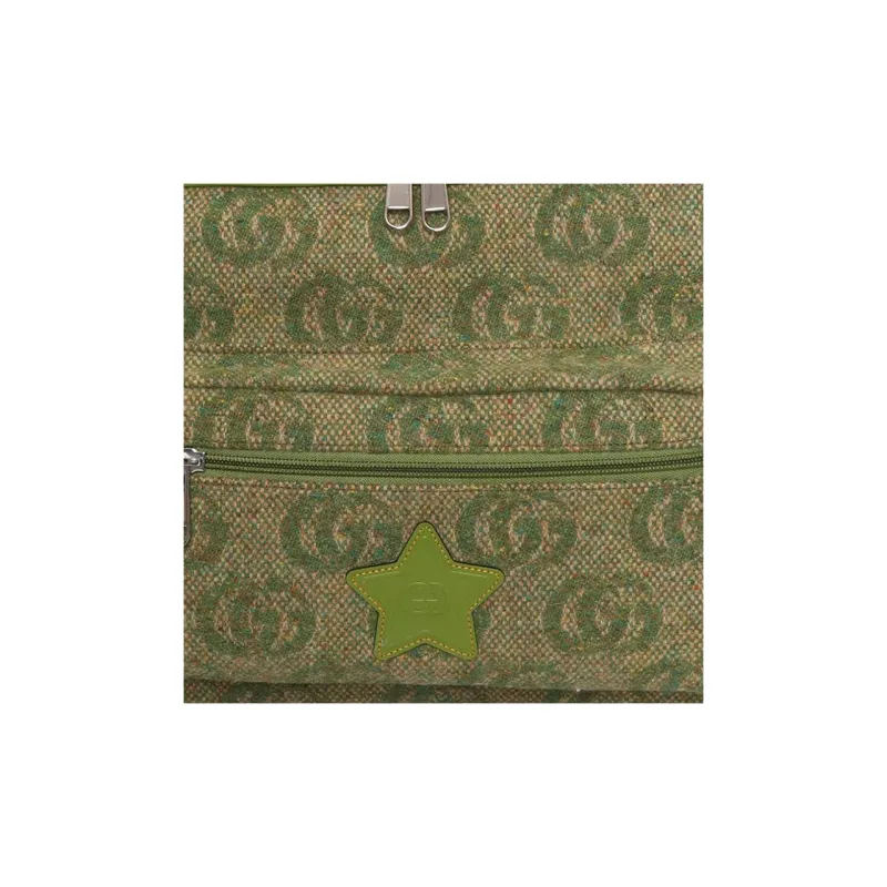 GUCCI Jacquard Wool Kids' Backpacks Kids' Green-3